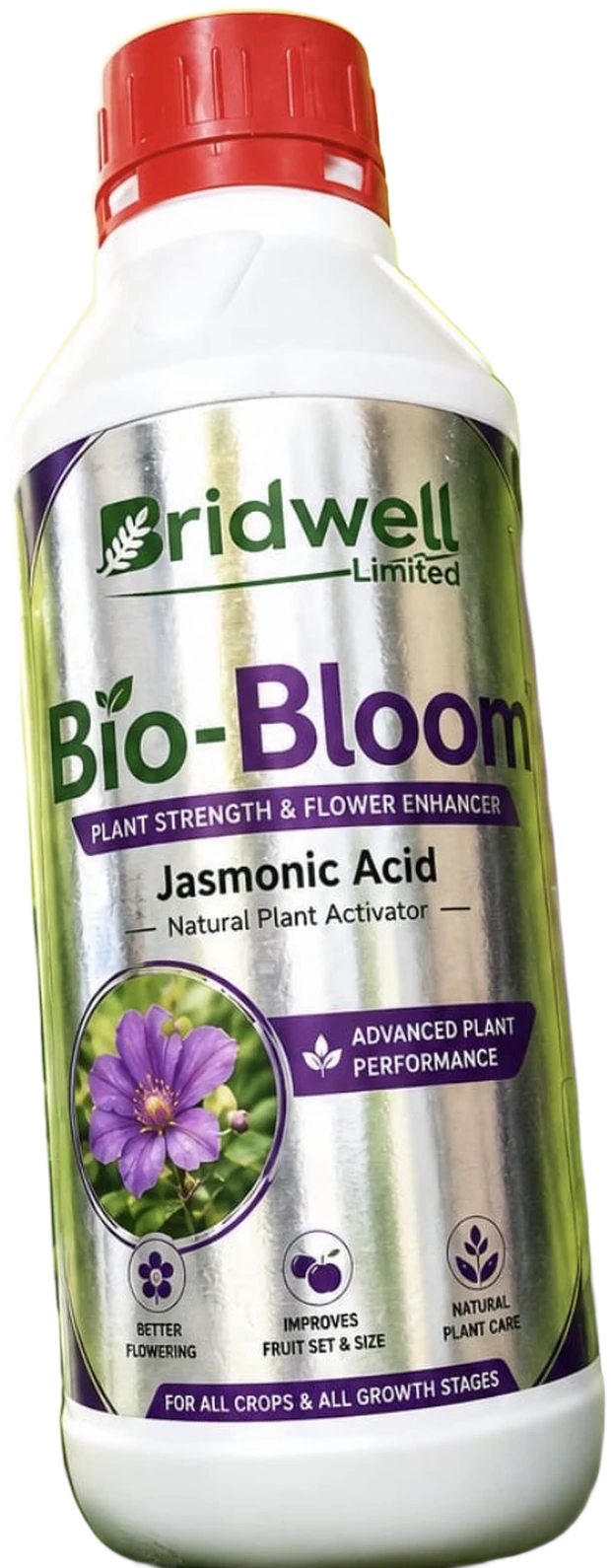 Bridwell Bio-Bloom, a one litre bottle of jasmonic acid plant activator